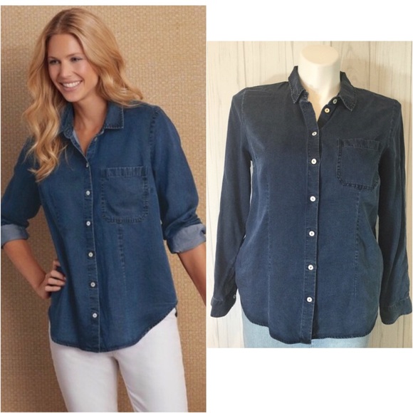 soft surroundings denim shirt